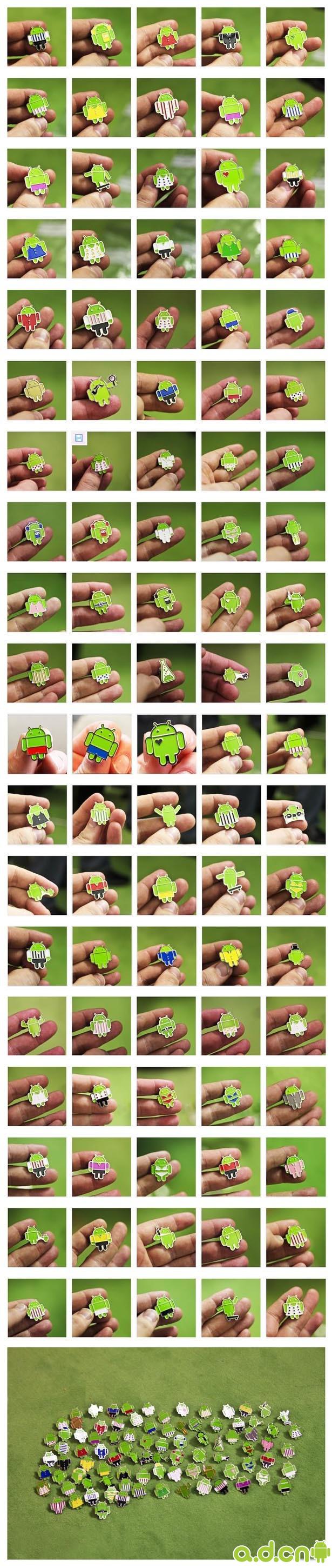 造型各异——限量版 Android 徽章集锦
