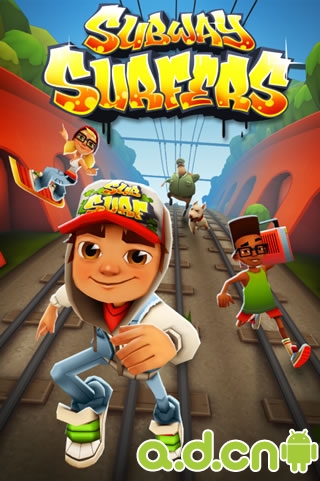 《<a title='地铁跑酷' style='color:blue' target='_blank' href='http://android.d.cn/game/16610.html' >地铁跑酷</a> Subway Surfers》