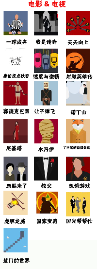 疯狂猜图答案 电影&电视