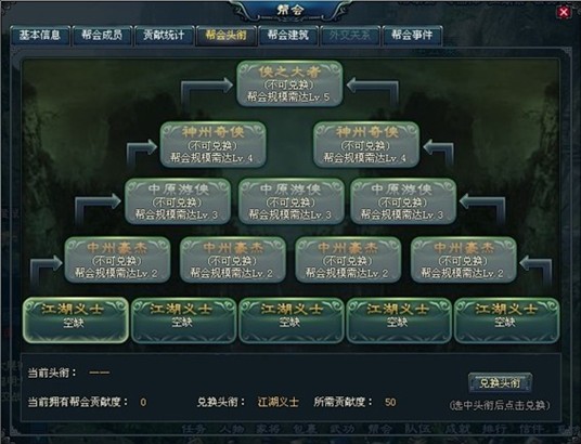 (每个位置上仅限1名帮会成员)